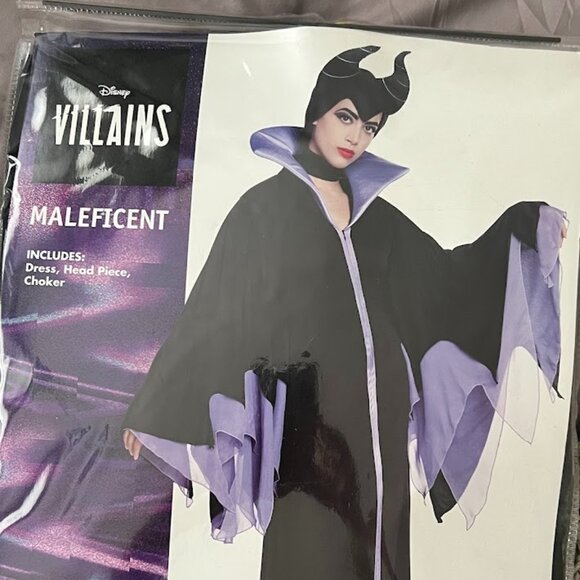 NEW Spirit Disney Villains Maleficent Costume Adult Size Medium 8-10 NEW - Picture 1 of 6